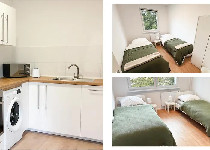 Monteurwohnungen Mit Tv, Internet, Parkplatz, Waschmaschine, Kueche, Balkon, Restaurants Und Supermarkt Halle (Saale)